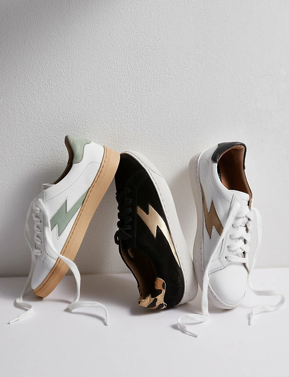 Buy ๐ M&S Collection Lace Up Leather Side Detail Trainers โญ 10 Buy ๐ M&S Collection Lace Up Leather Side Detail Trainers โญ - Image 10