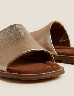 Best Pirce 🎁 Per Una 🩴 Sandals Leather Flat Sliders 🎁 -New In Womens Sales 2022 SD 01 T02 0347 S0 X EC 3