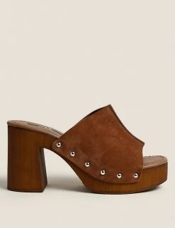 Wholesale ✨ M&S Collection 🩴 Sandals Suede Studded Open Toe Clogs 🔔