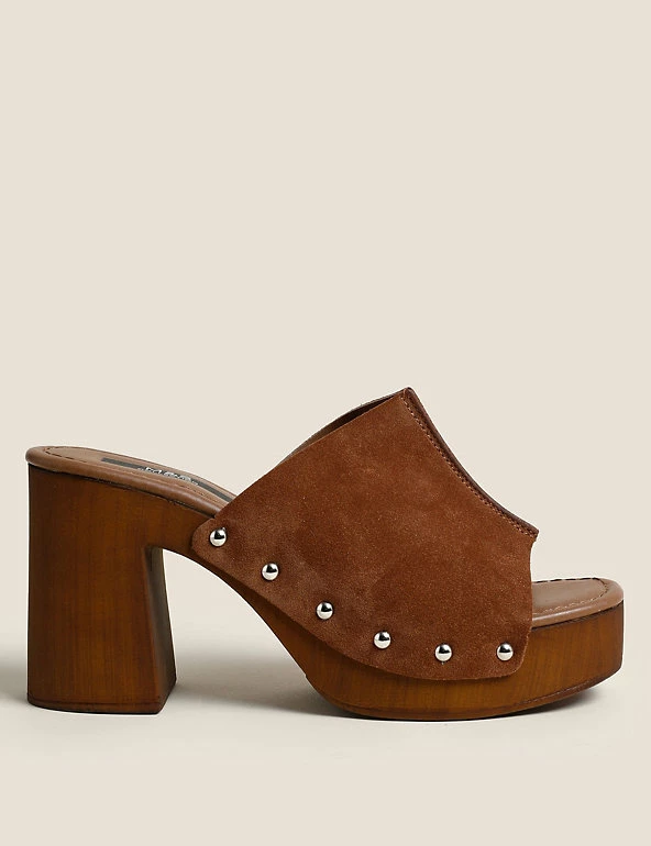 Wholesale ✨ M&S Collection 🩴 Sandals Suede Studded Open Toe Clogs 🔔 1 Wholesale ✨ M&S Collection 🩴 Sandals Suede Studded Open Toe Clogs 🔔