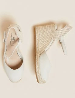 Cheap 😍 M&S Collection 🩴 Sandals Ankle Strap Wedge Espadrilles 🔔 10 Cheap 😍 M&S Collection 🩴 Sandals Ankle Strap Wedge Espadrilles 🔔 -New In Womens Sales 2022 SD 01 T02 2203 KC X EC 1