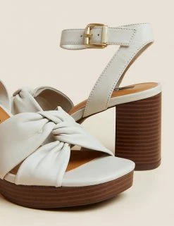 Budget 🥰 M&S Collection Leather Knot Platform 🩴 Sandals ❤️ 11 Budget 🥰 M&S Collection Leather Knot Platform 🩴 Sandals ❤️ -New In Womens Sales 2022 SD 01 T02 2211 KY X EC 3