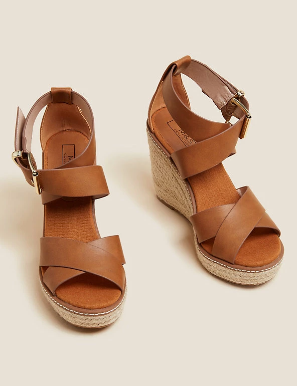 Cheap π M&S Collection π©΄ Sandals Buckle Strappy Wedge Espadrilles π 2 Cheap π M&S Collection π©΄ Sandals Buckle Strappy Wedge Espadrilles π - Image 2