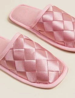 Outlet 💯 M&S Collection Square Toe Mule Slippers 😍 -New In Womens Sales 2022 SD 01 T02 3024 QA X EC 2