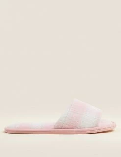 Flash Sale 🤩 M&S Collection Checked Open Toe Mule Slippers 🌟