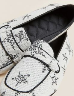 Best Pirce 😍 M&S Collection Star Square Toe Moccasin Slippers 🎁 -New In Womens Sales 2022 SD 01 T02 3032A Y4 X EC 3