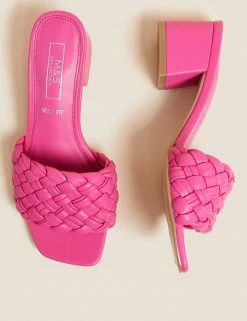 Coupon 🎁 M&S Collection 🩴 Sandals Wide Fit Woven Block Heel Mules ⌛ 22 Coupon 🎁 M&S Collection 🩴 Sandals Wide Fit Woven Block Heel Mules ⌛ -New In Womens Sales 2022 SD 01 T02 3200W FU X EC 1
