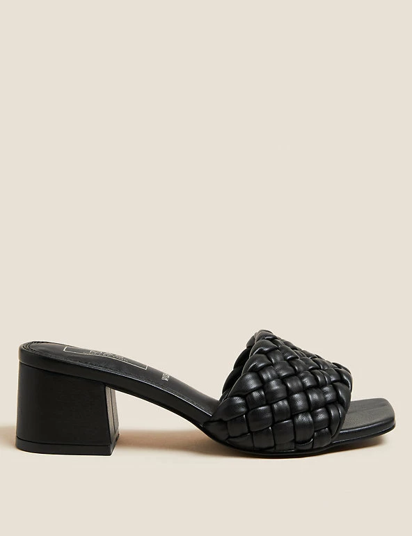Coupon 🎁 M&S Collection 🩴 Sandals Wide Fit Woven Block Heel Mules ⌛ 1 Coupon 🎁 M&S Collection 🩴 Sandals Wide Fit Woven Block Heel Mules ⌛