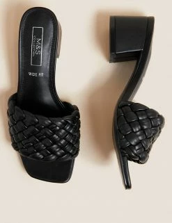 Coupon 🎁 M&S Collection 🩴 Sandals Wide Fit Woven Block Heel Mules ⌛ 14 Coupon 🎁 M&S Collection 🩴 Sandals Wide Fit Woven Block Heel Mules ⌛ -New In Womens Sales 2022 SD 01 T02 3200W Y0 X EC 1