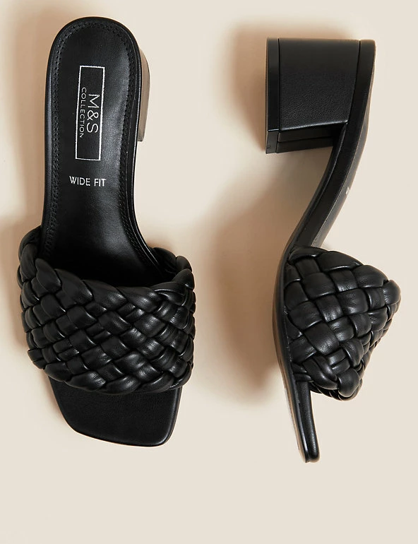 Coupon 🎁 M&S Collection 🩴 Sandals Wide Fit Woven Block Heel Mules ⌛ 3 Coupon 🎁 M&S Collection 🩴 Sandals Wide Fit Woven Block Heel Mules ⌛ - Image 3