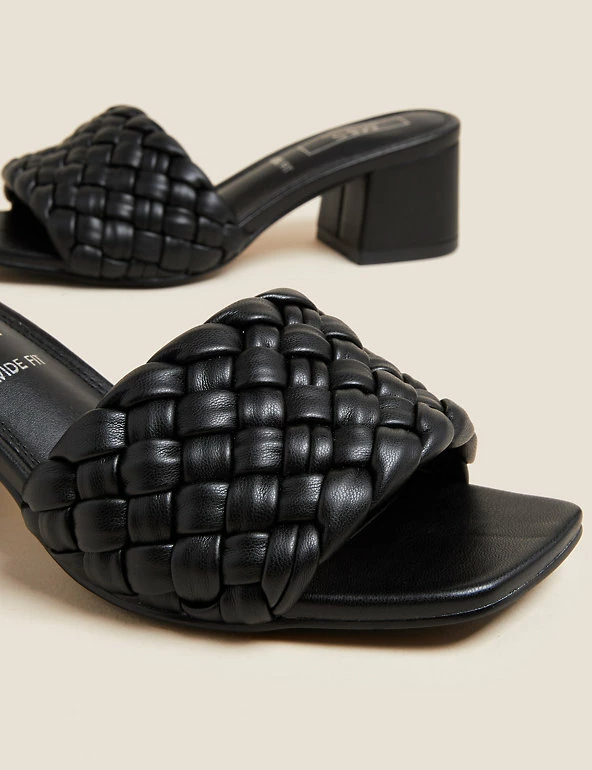 Coupon 🎁 M&S Collection 🩴 Sandals Wide Fit Woven Block Heel Mules ⌛ 4 Coupon 🎁 M&S Collection 🩴 Sandals Wide Fit Woven Block Heel Mules ⌛ - Image 4