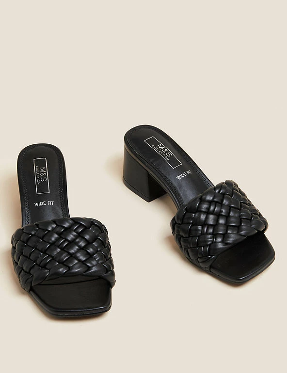 Coupon 🎁 M&S Collection 🩴 Sandals Wide Fit Woven Block Heel Mules ⌛ 2 Coupon 🎁 M&S Collection 🩴 Sandals Wide Fit Woven Block Heel Mules ⌛ - Image 2
