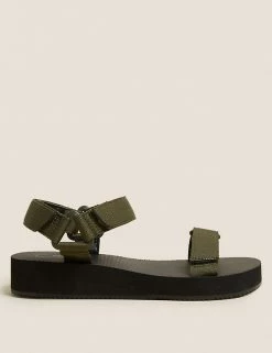 New 🧨 M&S Collection Sporty Ankle Strap Flatform 🩴 Sandals 👏
