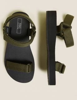 New 🧨 M&S Collection Sporty Ankle Strap Flatform 🩴 Sandals 👏 -New In Womens Sales 2022 SD 01 T02 3934A KH X EC 1