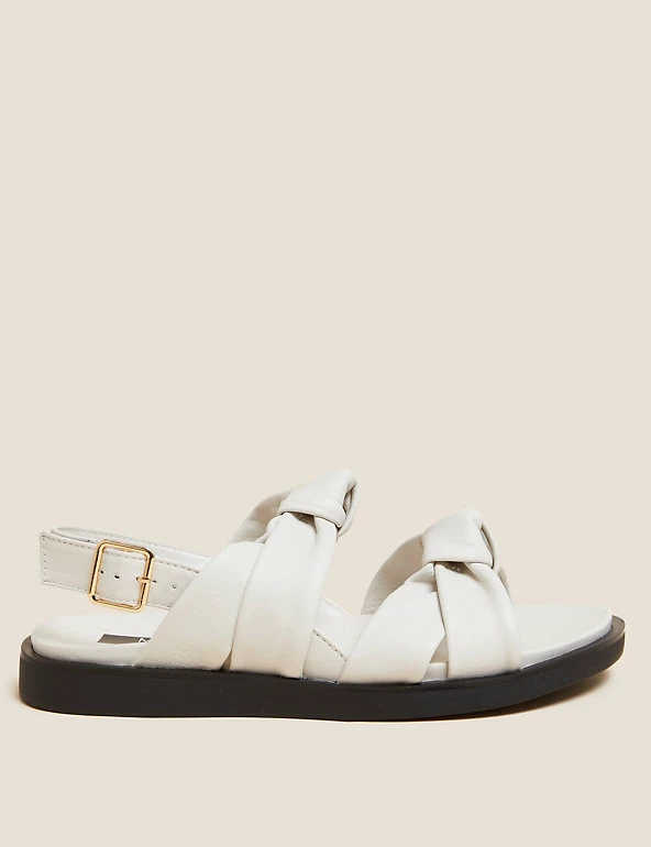 Promo ⌛ M&S Collection Wide Fit Leather Knot Flat 🩴 Sandals ❤️ 5 Promo ⌛ M&S Collection Wide Fit Leather Knot Flat 🩴 Sandals ❤️ - Image 5