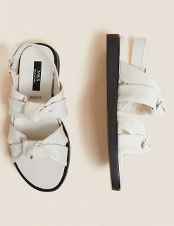 Promo ⌛ M&S Collection Wide Fit Leather Knot Flat 🩴 Sandals ❤️ 14 Promo ⌛ M&S Collection Wide Fit Leather Knot Flat 🩴 Sandals ❤️ -New In Womens Sales 2022 SD 01 T02 5040W SS X EC 1