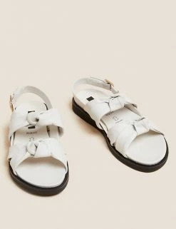 Promo ⌛ M&S Collection Wide Fit Leather Knot Flat 🩴 Sandals ❤️ 13 Promo ⌛ M&S Collection Wide Fit Leather Knot Flat 🩴 Sandals ❤️ -New In Womens Sales 2022 SD 01 T02 5040W SS X EC 90