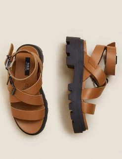 Coupon ❤️ M&S Collection Wide Fit Leather Buckle Ankle Strap 🩴 Sandals 😍 10 Coupon ❤️ M&S Collection Wide Fit Leather Buckle Ankle Strap 🩴 Sandals 😍 -New In Womens Sales 2022 SD 01 T02 5041W V8 X EC 1