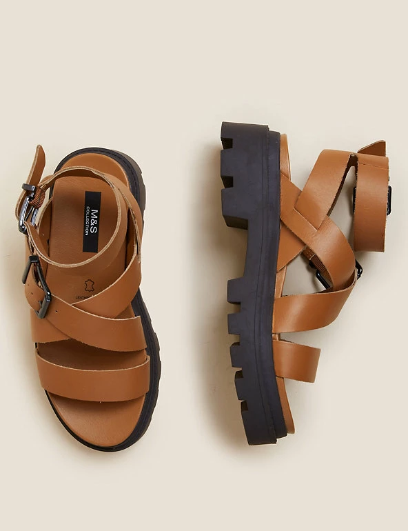 Coupon ❤️ M&S Collection Wide Fit Leather Buckle Ankle Strap 🩴 Sandals 😍 3 Coupon ❤️ M&S Collection Wide Fit Leather Buckle Ankle Strap 🩴 Sandals 😍 - Image 3