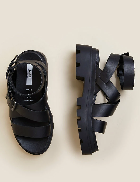 Coupon ❤️ M&S Collection Wide Fit Leather Buckle Ankle Strap 🩴 Sandals 😍 7 Coupon ❤️ M&S Collection Wide Fit Leather Buckle Ankle Strap 🩴 Sandals 😍 - Image 7