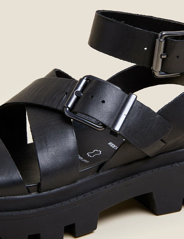 Coupon ❤️ M&S Collection Wide Fit Leather Buckle Ankle Strap 🩴 Sandals 😍 8 Coupon ❤️ M&S Collection Wide Fit Leather Buckle Ankle Strap 🩴 Sandals 😍 - Image 8
