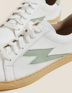 Buy ๐ M&S Collection Lace Up Leather Side Detail Trainers โญ 26 Buy ๐ M&S Collection Lace Up Leather Side Detail Trainers โญ -New In Womens Sales 2022 SD 01 T02 8902T J4 X EC 3