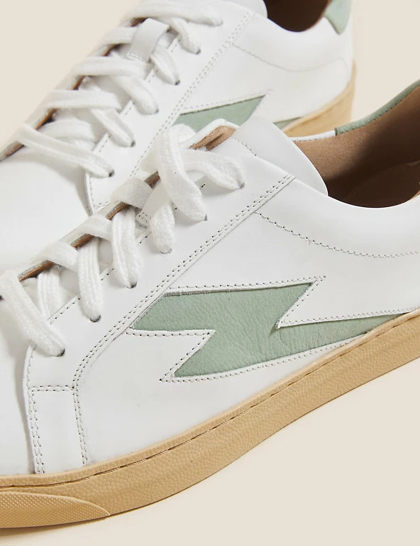 Buy ๐ M&S Collection Lace Up Leather Side Detail Trainers โญ 13 Buy ๐ M&S Collection Lace Up Leather Side Detail Trainers โญ - Image 13