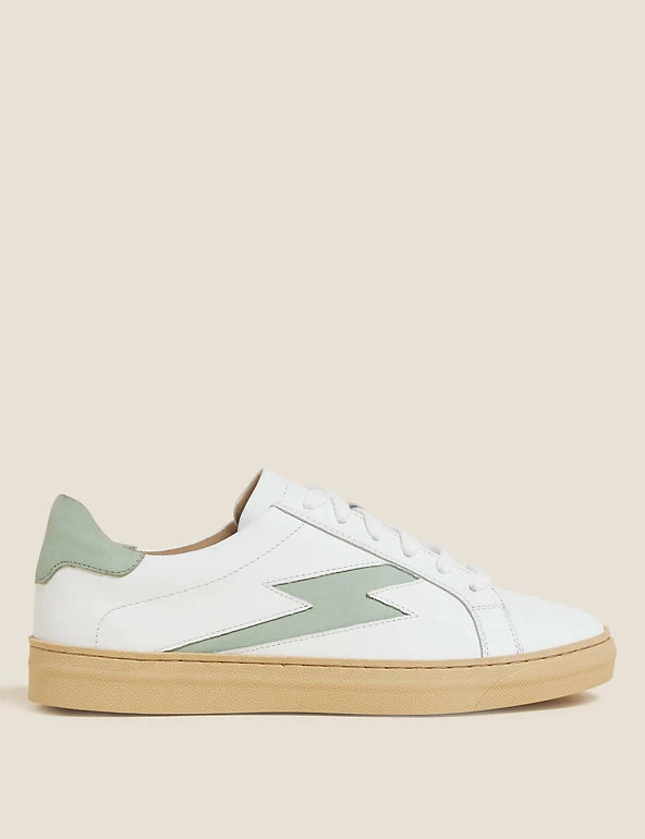 Buy ๐ M&S Collection Lace Up Leather Side Detail Trainers โญ 14 Buy ๐ M&S Collection Lace Up Leather Side Detail Trainers โญ - Image 14
