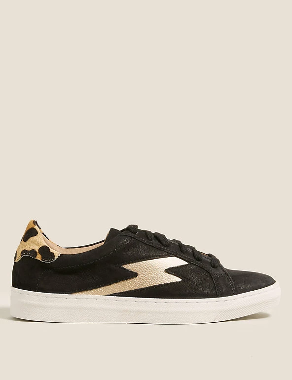 Buy ๐ M&S Collection Lace Up Leather Side Detail Trainers โญ 1 Buy ๐ M&S Collection Lace Up Leather Side Detail Trainers โญ
