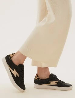 Buy ๐ M&S Collection Lace Up Leather Side Detail Trainers โญ 17 Buy ๐ M&S Collection Lace Up Leather Side Detail Trainers โญ -New In Womens Sales 2022 SD 01 T02 8902T Y4 X EC 2