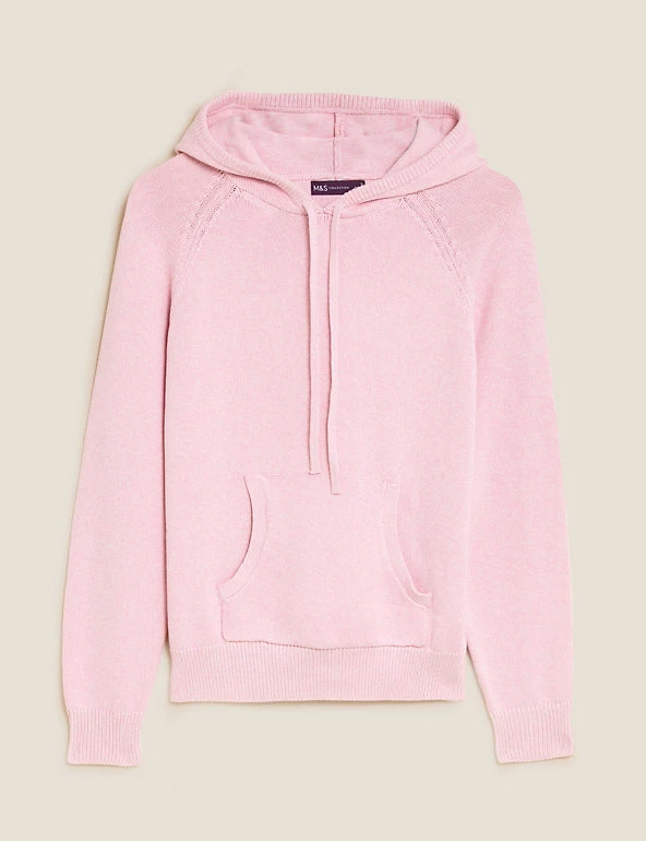Budget 🌟 M&S Collection Jumpers Cotton Rich Textured Relaxed Hoodie 🎁 14 Budget 🌟 M&S Collection Jumpers Cotton Rich Textured Relaxed Hoodie 🎁 - Image 14