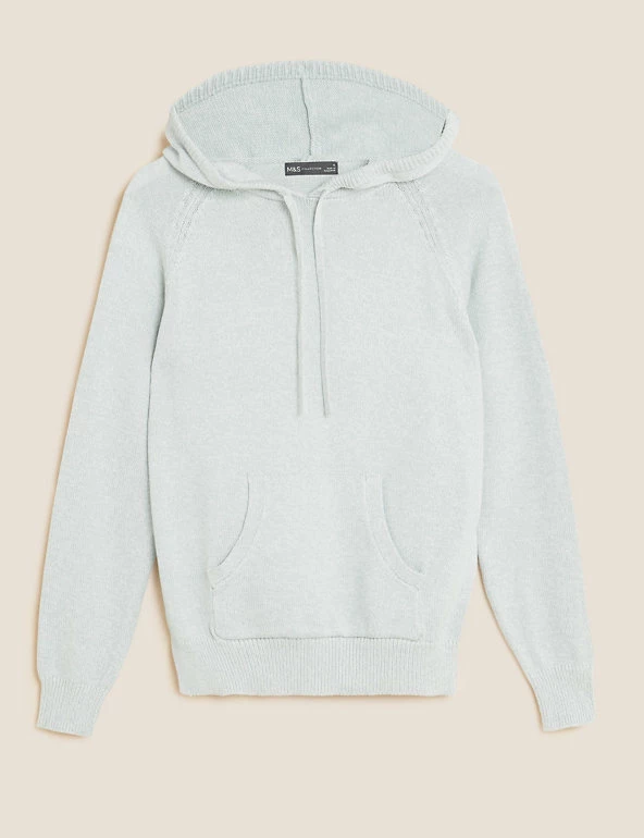 Budget 🌟 M&S Collection Jumpers Cotton Rich Textured Relaxed Hoodie 🎁 8 Budget 🌟 M&S Collection Jumpers Cotton Rich Textured Relaxed Hoodie 🎁 - Image 8