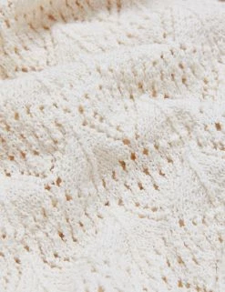 Budget 🔥 M&S Collection Cardigans Cotton Rich Pointelle V-Neck Cardigan 💯 -New In Womens Sales 2022 SD 01 T38 0621 K1 X EC 5