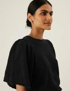 New ๐ M&S Collection Tops Pure Cotton Pointelle Crew Neck Knitted Top ๐ 18 New ๐ M&S Collection Tops Pure Cotton Pointelle Crew Neck Knitted Top ๐ -New In Womens Sales 2022 SD 01 T38 0835 Y0 X EC 2