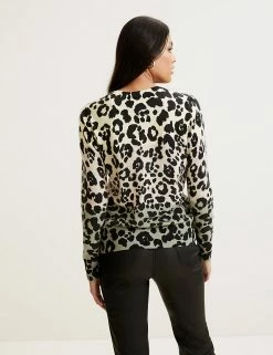 Budget ✨ Autograph Knitwear Pure Cashmere Animal Crew Neck Jumper ✔️ -New In Womens Sales 2022 SD 01 T38 3380G KA X EC 4