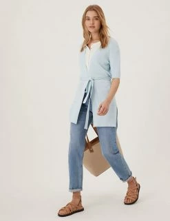 Top 10 🌟 M&S Collection Cardigans Belted Edge To Edge Longline Cardigan 💯 -New In Womens Sales 2022 SD 01 T38 5477 WO X EC 1