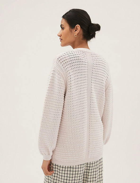 Top 10 ๐ M&S Collection Cardigans Pure Cotton Textured Edge To Edge Cardigan ๐งจ 5 Top 10 ๐ M&S Collection Cardigans Pure Cotton Textured Edge To Edge Cardigan ๐งจ - Image 5