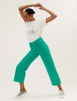 Best reviews of ⌛ M&S Collection Tops Pure Cotton Embroidered Short Sleeve Top ✨ -New In Womens Sales 2022 SD 01 T41 1562C Z4 X EC 1