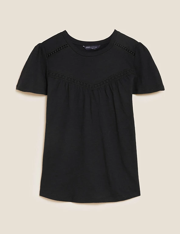 Best Pirce β M&S Collection Women Pure Cotton Broderie Short Sleeve Top π₯° 7 Best Pirce β M&S Collection Women Pure Cotton Broderie Short Sleeve Top π₯° - Image 7