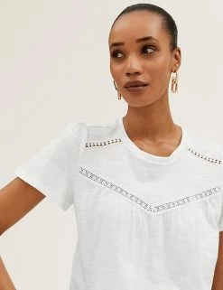 Best Pirce β M&S Collection Women Pure Cotton Broderie Short Sleeve Top π₯° 23 Best Pirce β M&S Collection Women Pure Cotton Broderie Short Sleeve Top π₯° -New In Womens Sales 2022 SD 01 T41 1563C Z0 X EC 1