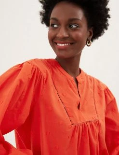 Best Pirce ๐งจ M&S Collection ๐ Shirts & Blouses Pure Cotton V-Neck Blouson Sleeve Blouse ๐ 16 Best Pirce ๐งจ M&S Collection ๐ Shirts & Blouses Pure Cotton V-Neck Blouson Sleeve Blouse ๐ -New In Womens Sales 2022 SD 01 T41 3446W P0 X EC 0