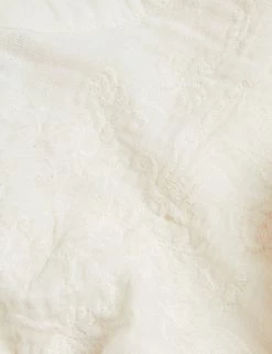 Promo ❤️ M&S Collection 👚 Shirts & Blouses Double Cloth Embroidered 3/4 Sleeve Blouse ✔️ -New In Womens Sales 2022 SD 01 T41 5161W KY X EC 5