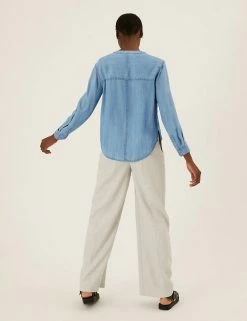 Best Sale 𧨠M&S Collection π Shirts & Blouses Pure Tencelβ’ Regular Fit Long Sleeve π Shirt π 9 Best Sale 𧨠M&S Collection π Shirts & Blouses Pure Tencelβ’ Regular Fit Long Sleeve π Shirt π -New In Womens Sales 2022 SD 01 T41 5176W XA X EC 3