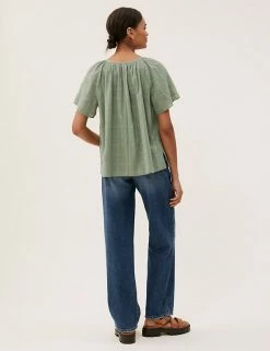 Best deal 🎉 M&S Collection 👕 Shirts & Blouses Pure Cotton Tie Neck Regular Fit Blouse 😉 42 Best deal 🎉 M&S Collection 👕 Shirts & Blouses Pure Cotton Tie Neck Regular Fit Blouse 😉 -New In Womens Sales 2022 SD 01 T41 5180W KH X EC 2