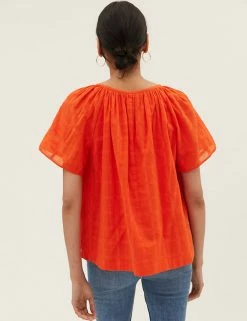 Best deal 🎉 M&S Collection 👕 Shirts & Blouses Pure Cotton Tie Neck Regular Fit Blouse 😉 31 Best deal 🎉 M&S Collection 👕 Shirts & Blouses Pure Cotton Tie Neck Regular Fit Blouse 😉 -New In Womens Sales 2022 SD 01 T41 5180W P0 X EC 3