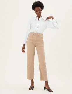 Coupon 🤩 M&S Collection 👚 Shirts & Blouses Denim Oversized Collared Regular Fit Blouse ⭐ -New In Womens Sales 2022 SD 01 T41 5212W Z0 X EC 0