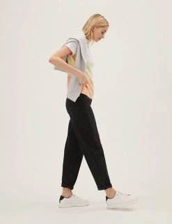 Best Sale 😍 M&S Collection Women Pure Cotton Printed Crew Neck T-Shirt 🎉 -New In Womens Sales 2022 SD 01 T41 6331C A4 X EC 1