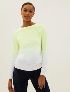 Hot Sale 😀 M&S Collection Sweatshirts Pure Cotton Tie Dye Crew Neck Sweatshirt ❤️ -New In Womens Sales 2022 SD 01 T41 6338C R4 X EC 0