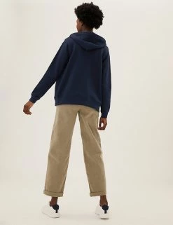 Brand new 😍 M&S Collection Tops Pure Cotton Zip Up Hoodie 🌟 -New In Womens Sales 2022 SD 01 T41 6386C F0 X EC 4