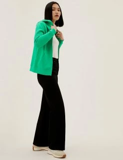 Brand new 😍 M&S Collection Tops Pure Cotton Zip Up Hoodie 🌟 -New In Womens Sales 2022 SD 01 T41 6386C F5 X EC 1